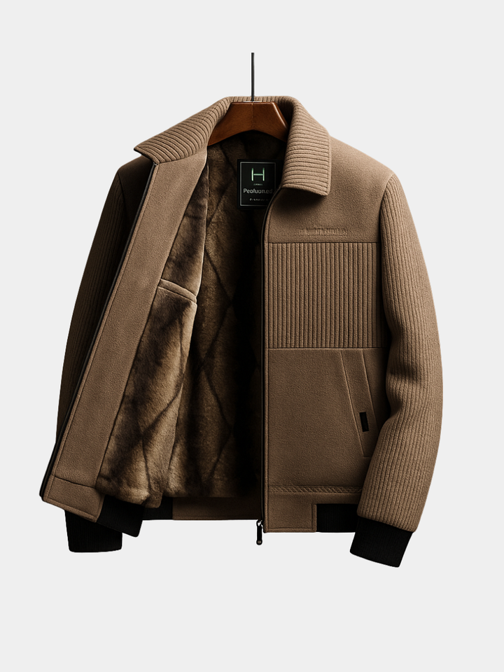 VESTE ZIPPÉE TEXTURÉE POUR HOMME