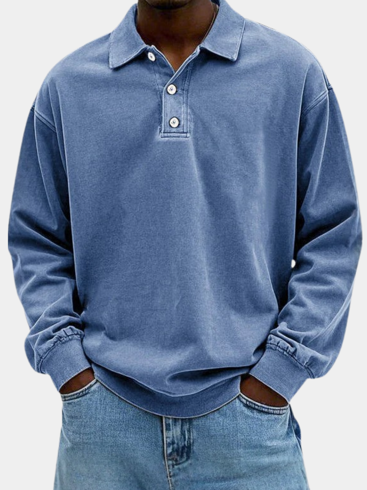 POLO QUOTIDIEN À MANCHES LONGUES POUR HOMMES