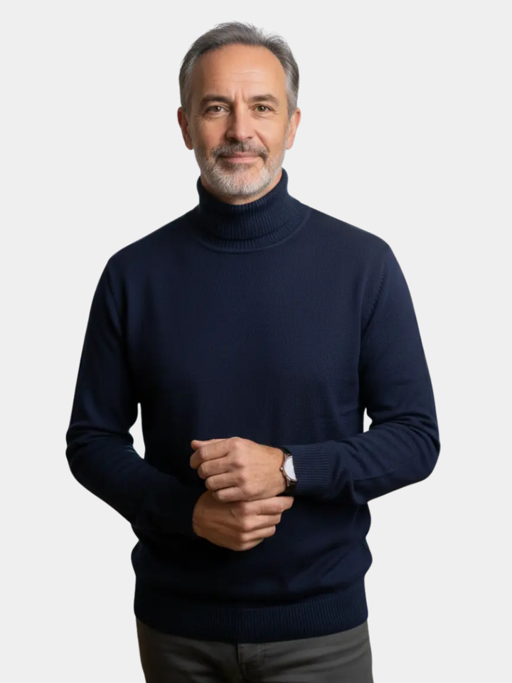 PULL COL ROULÉ À MANCHES LONGUES POUR HOMME