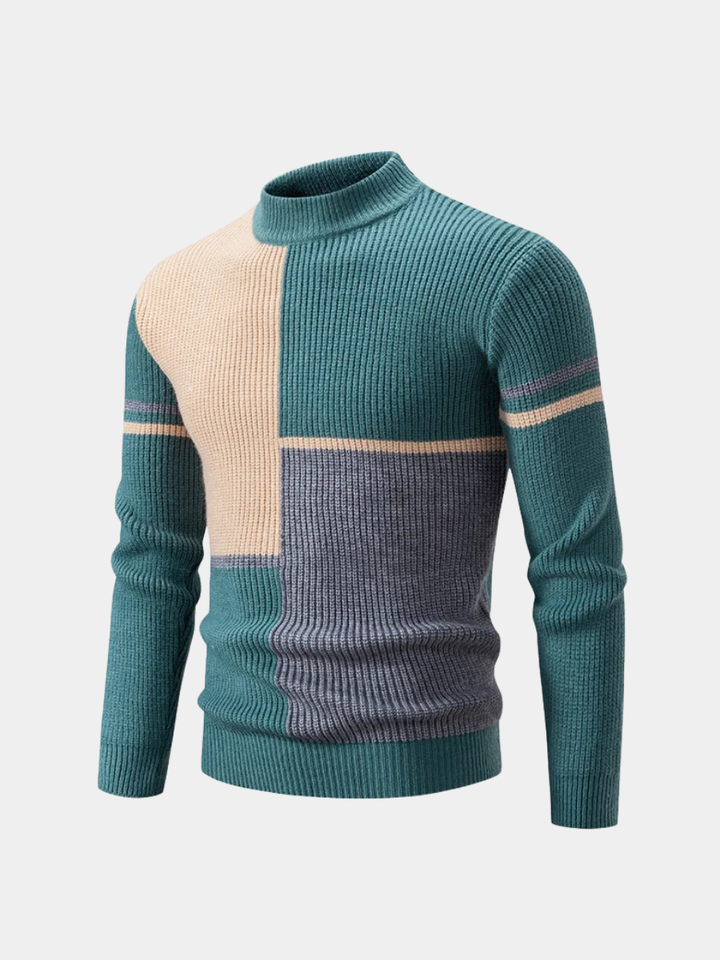 PULL EN MAILLE COLORÉ POUR HOMME