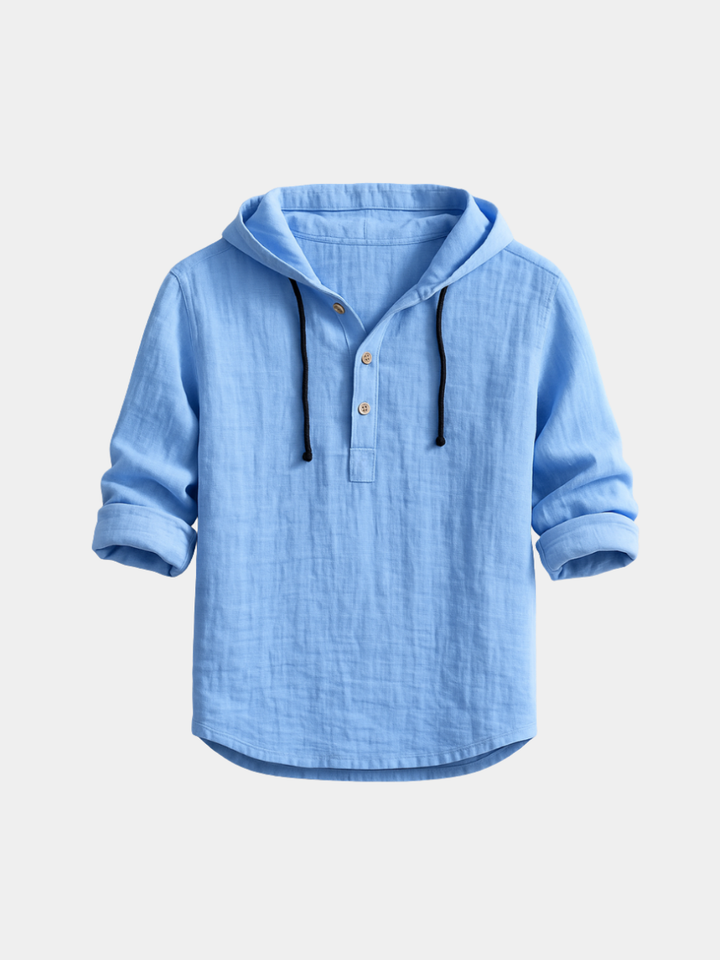 SWEAT À CAPUCHE EN COTON LIN POUR HOMMES