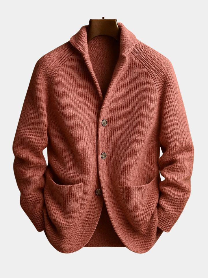 BLAZER EN MAILLE CÔTELÉE POUR HOMME