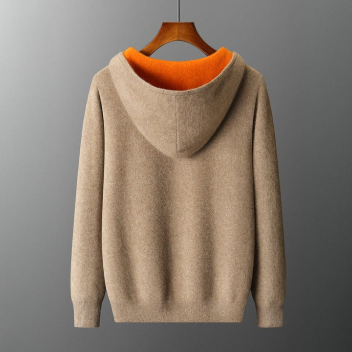 SWEAT EN LAINE AVEC CAPUCHE POUR HOMME