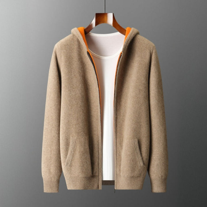 SWEAT EN LAINE AVEC CAPUCHE POUR HOMME