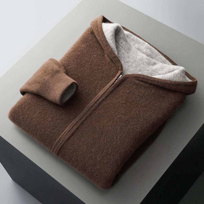 SWEAT EN LAINE AVEC CAPUCHE POUR HOMME