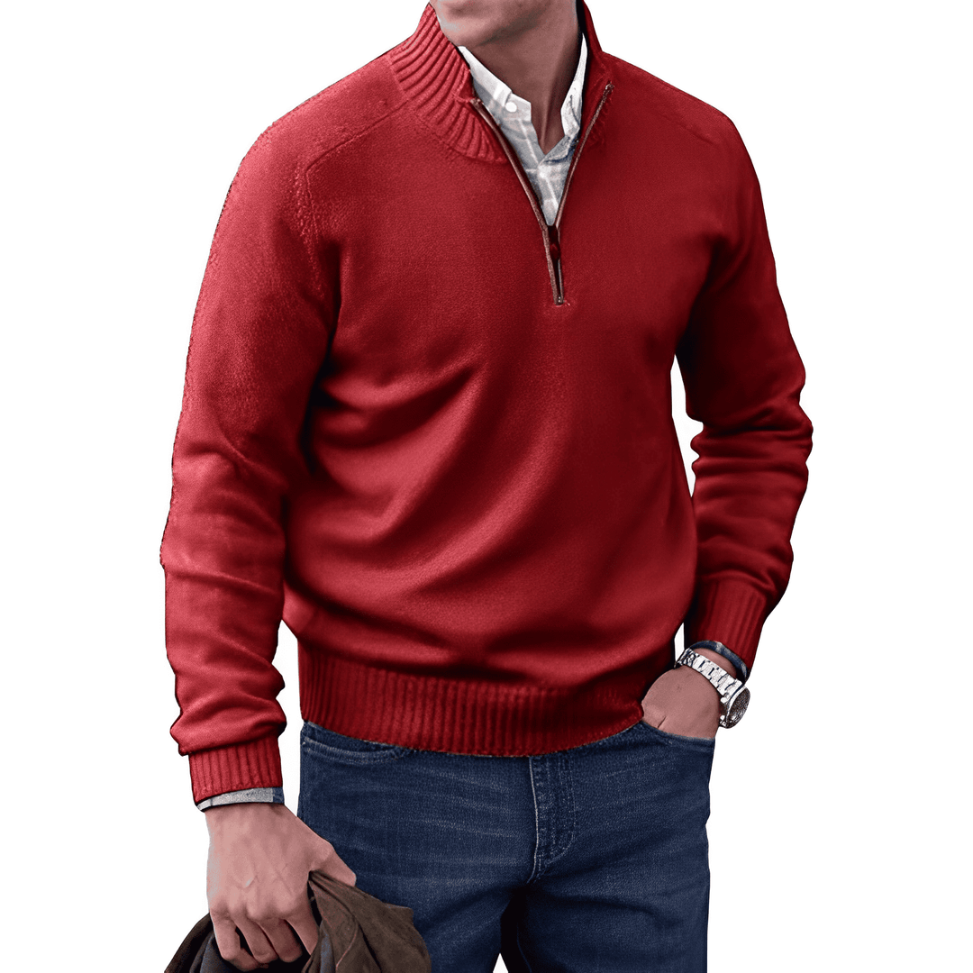 PULL EN MAILLE ZIPPÉ POUR HOMME