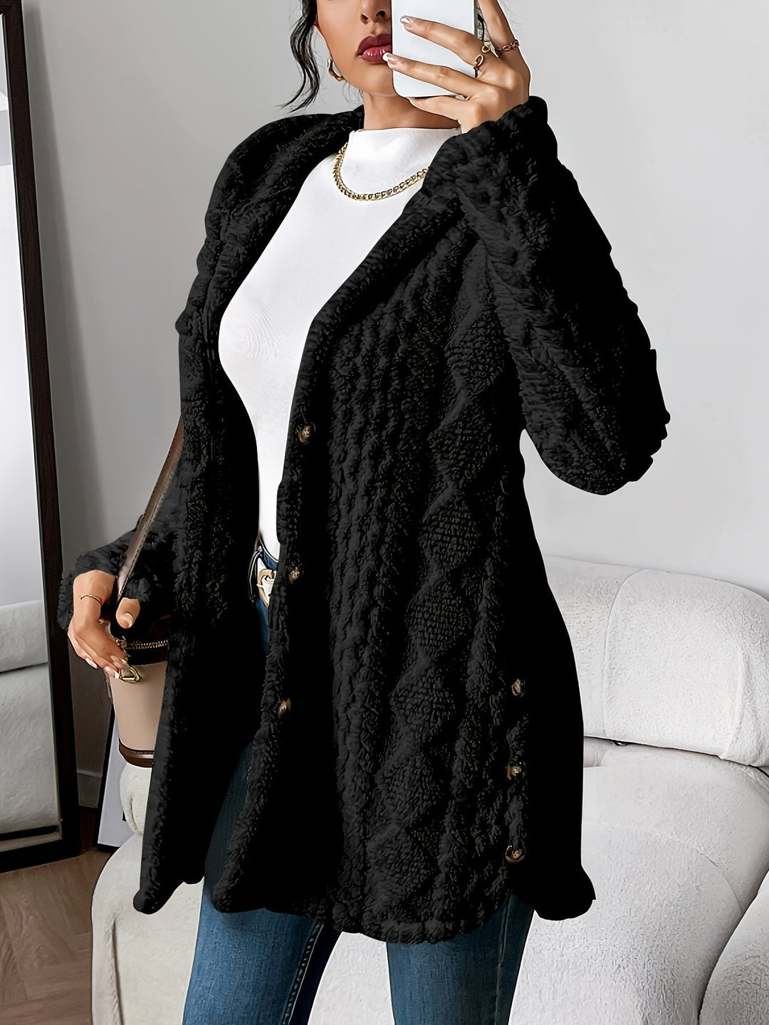 Camille Cannes | Manteau teddy chic