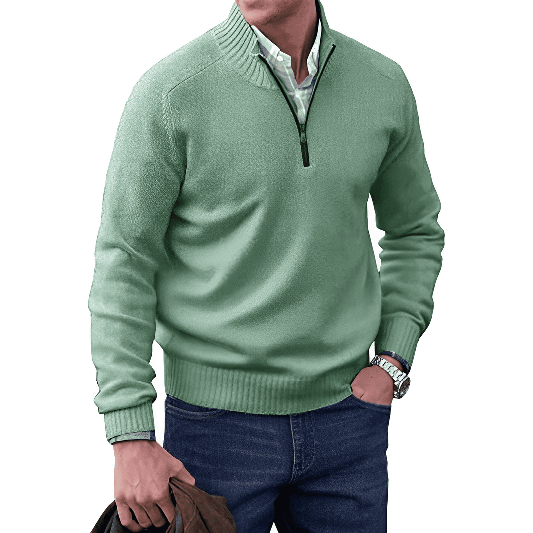 PULL EN MAILLE ZIPPÉ POUR HOMME