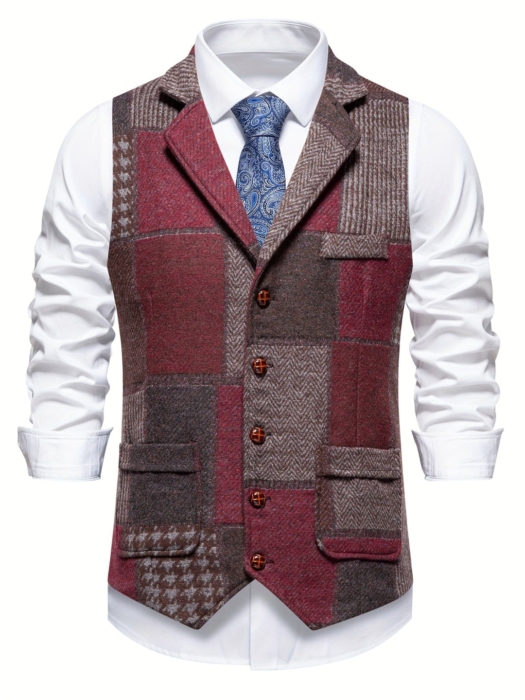 GILET FORMEL EN TWEED POUR HOMMES