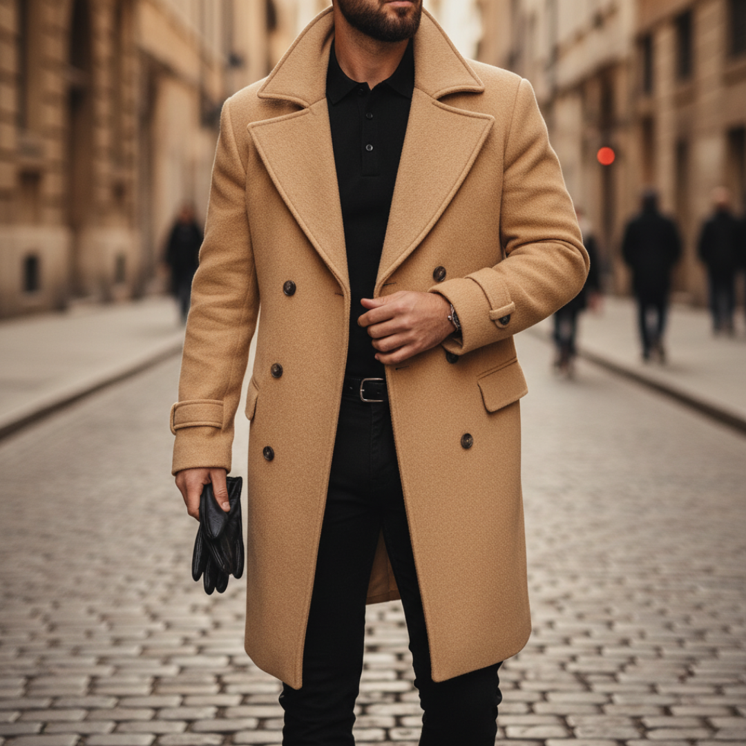 MANTEAU CLASSIQUE EN LAINE POUR HOMME