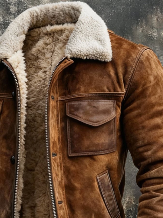 VESTE DOUBLÉE SHERPA POUR HOMME