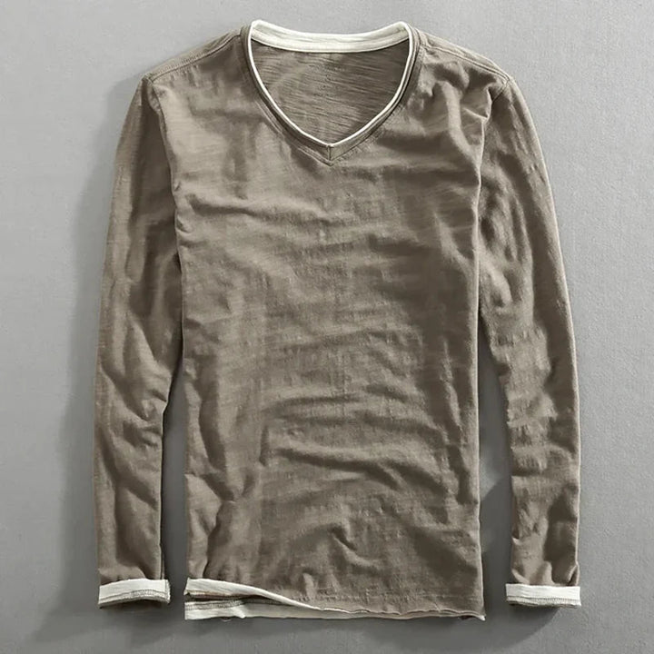 CHEMISE À MANCHES LONGUES EN COTON