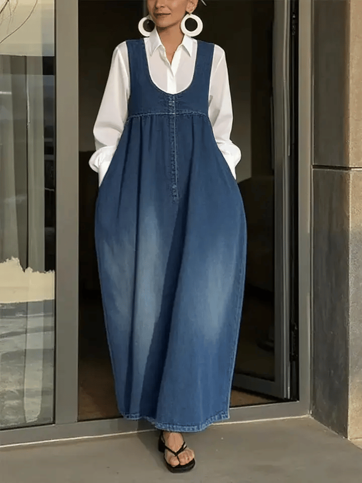 GARANCE | Robe-Tablier Ample en Jean