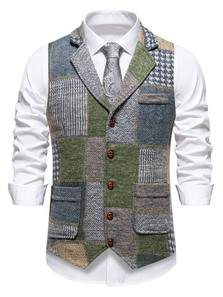 GILET FORMEL EN TWEED POUR HOMMES