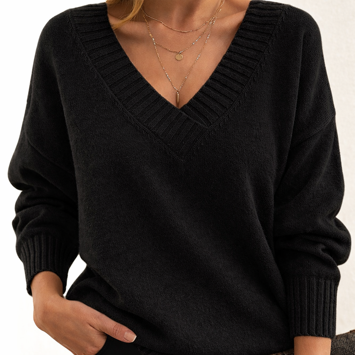 Marguerite | Pull en cachemire col V