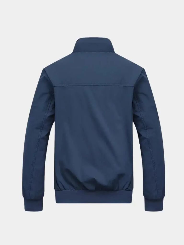 SIMON | Blouson aviateur uni en coton brossé — coupe ajustée