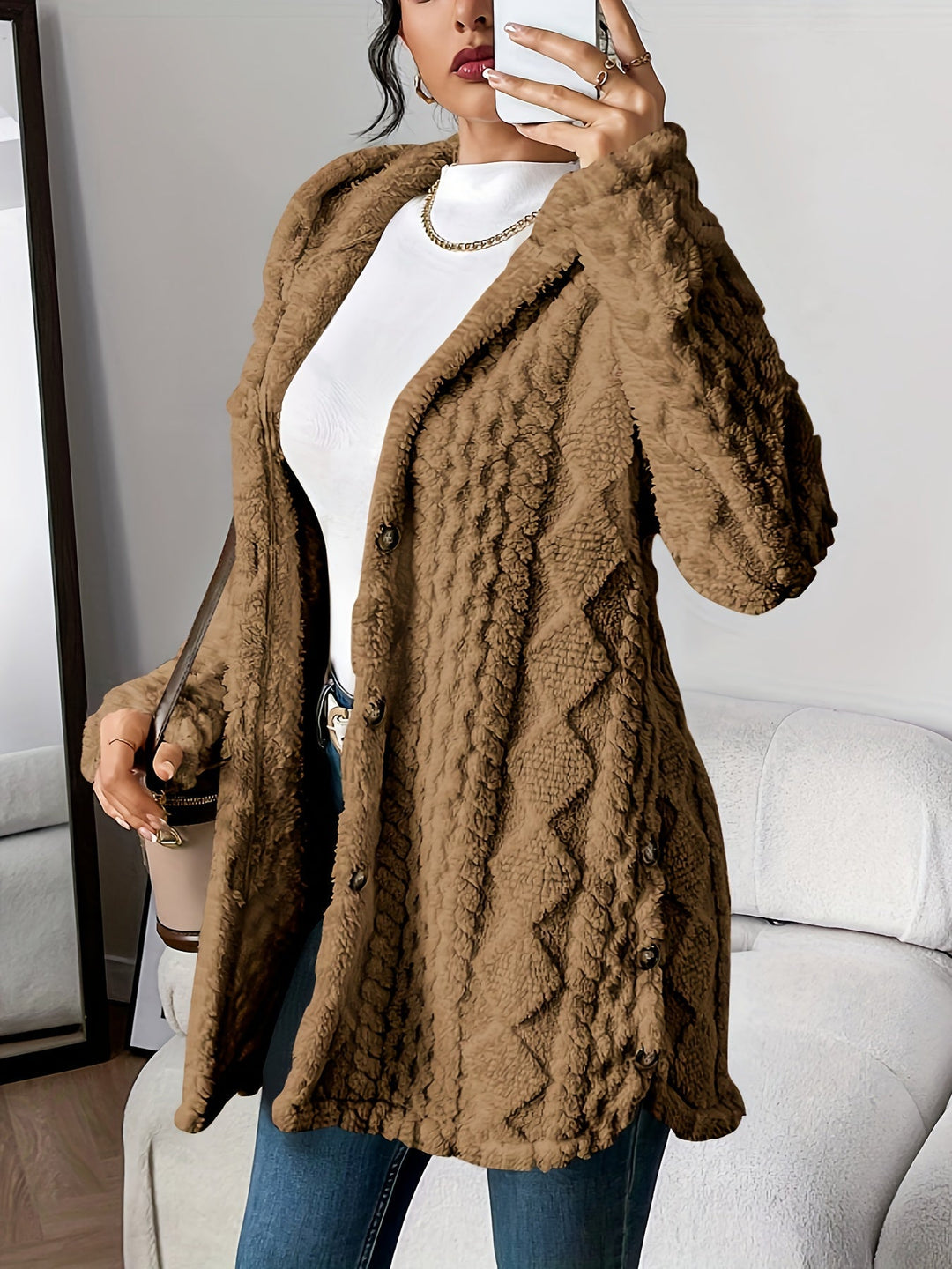 Camille Cannes | Manteau teddy chic