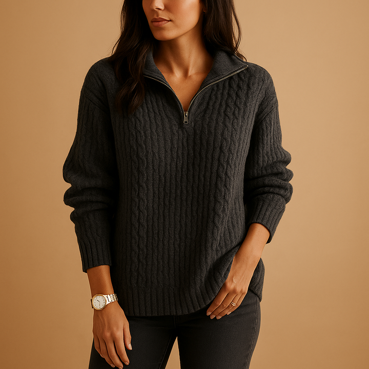 Sophie | Pull Demi Zip Élégant