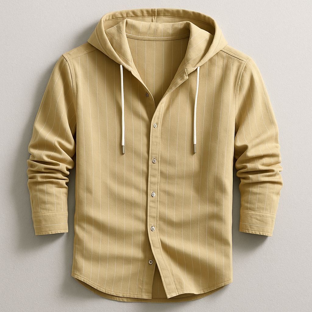 CHEMISE DE LUXE À RAYURES AVEC CAPUCHE