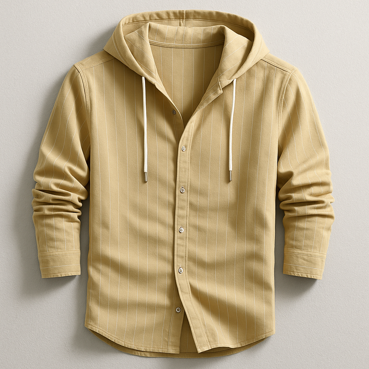 CHEMISE DE LUXE À RAYURES AVEC CAPUCHE