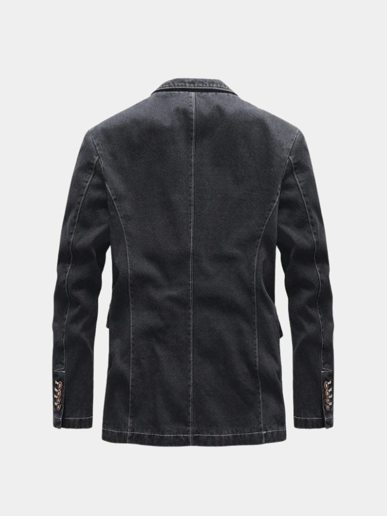LIONEL | Blazer en denim brut — coupe taillée smart-casual
