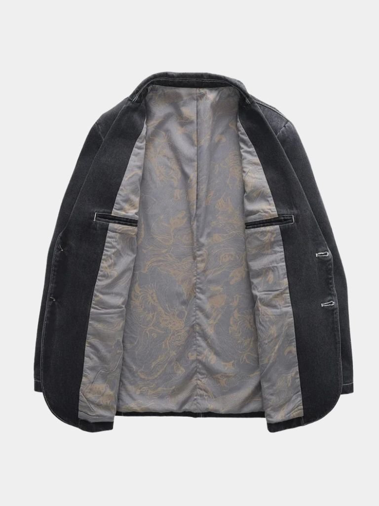 LIONEL | Blazer en denim brut — coupe taillée smart-casual