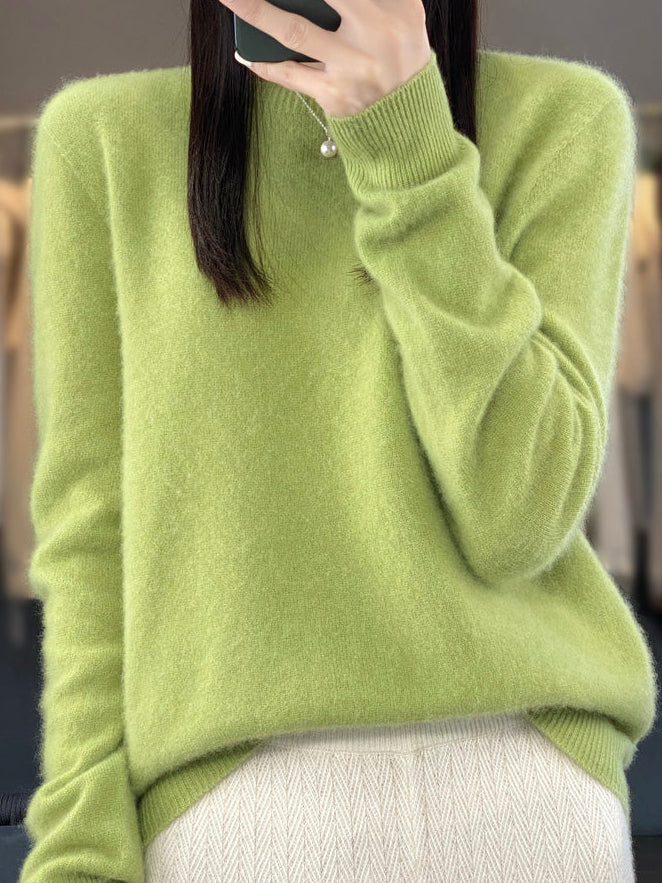 Isabelle | Pull cachemire col rond classique