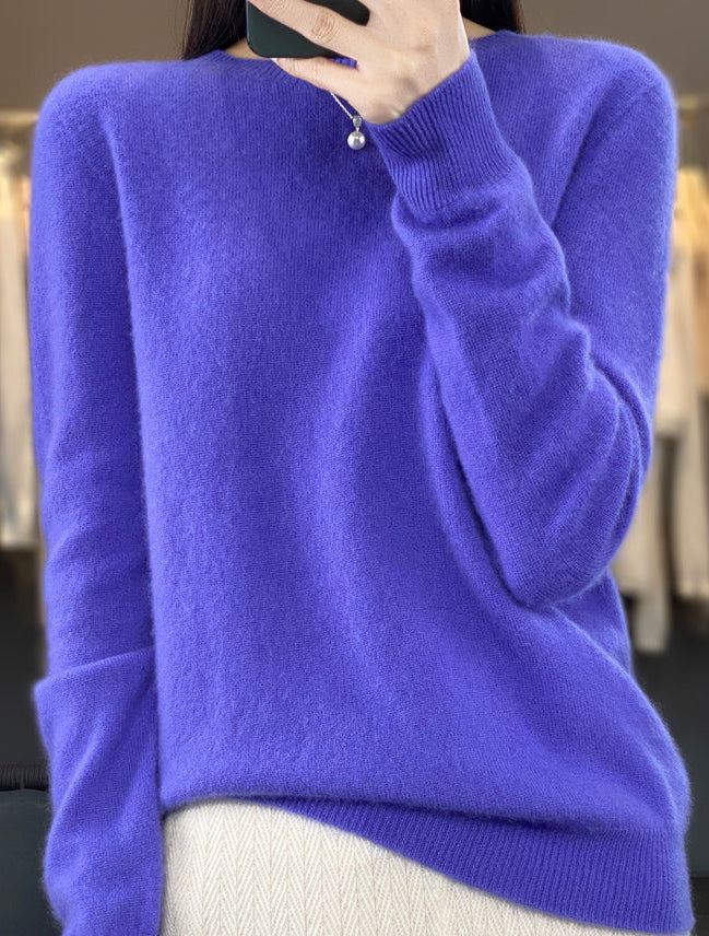 Isabelle | Pull cachemire col rond classique