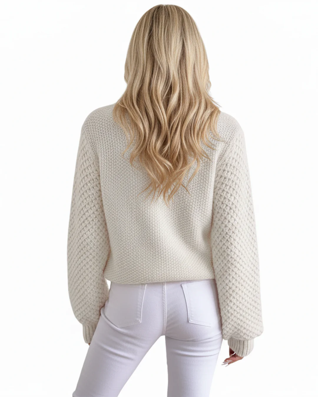 Lucie | Pull en cachemire maille texturée