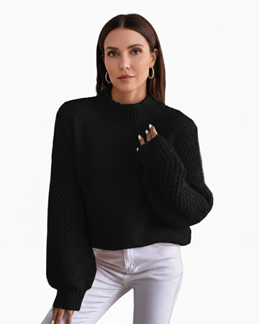 Lucie | Pull en cachemire maille texturée