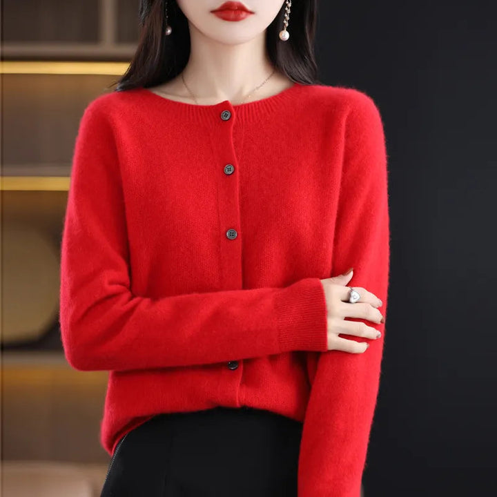 Majura | Cardigan en cachemire col rond boutonné
