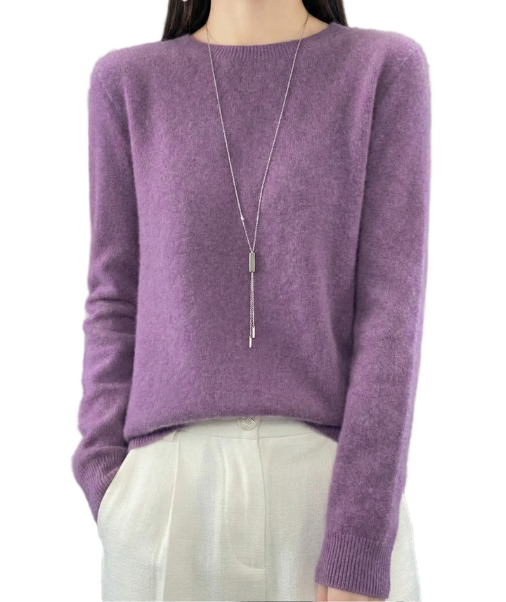 Isabelle | Pull cachemire col rond classique