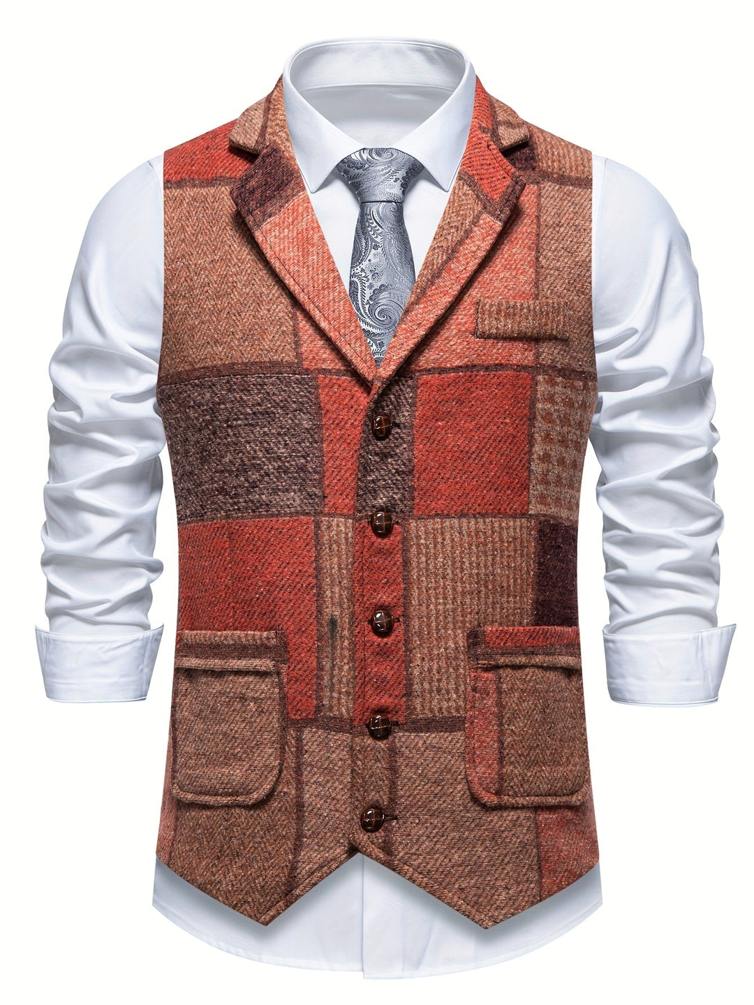 GILET FORMEL EN TWEED POUR HOMMES