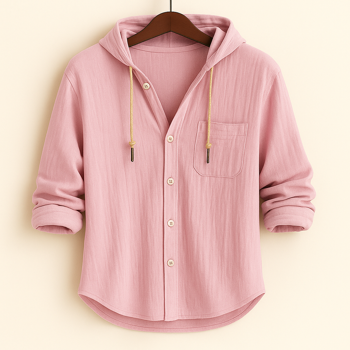 CHEMISE DE LUXE EN COTON DOUX AVEC CAPUCHE