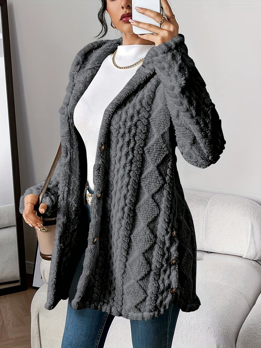Camille Cannes | Manteau teddy chic