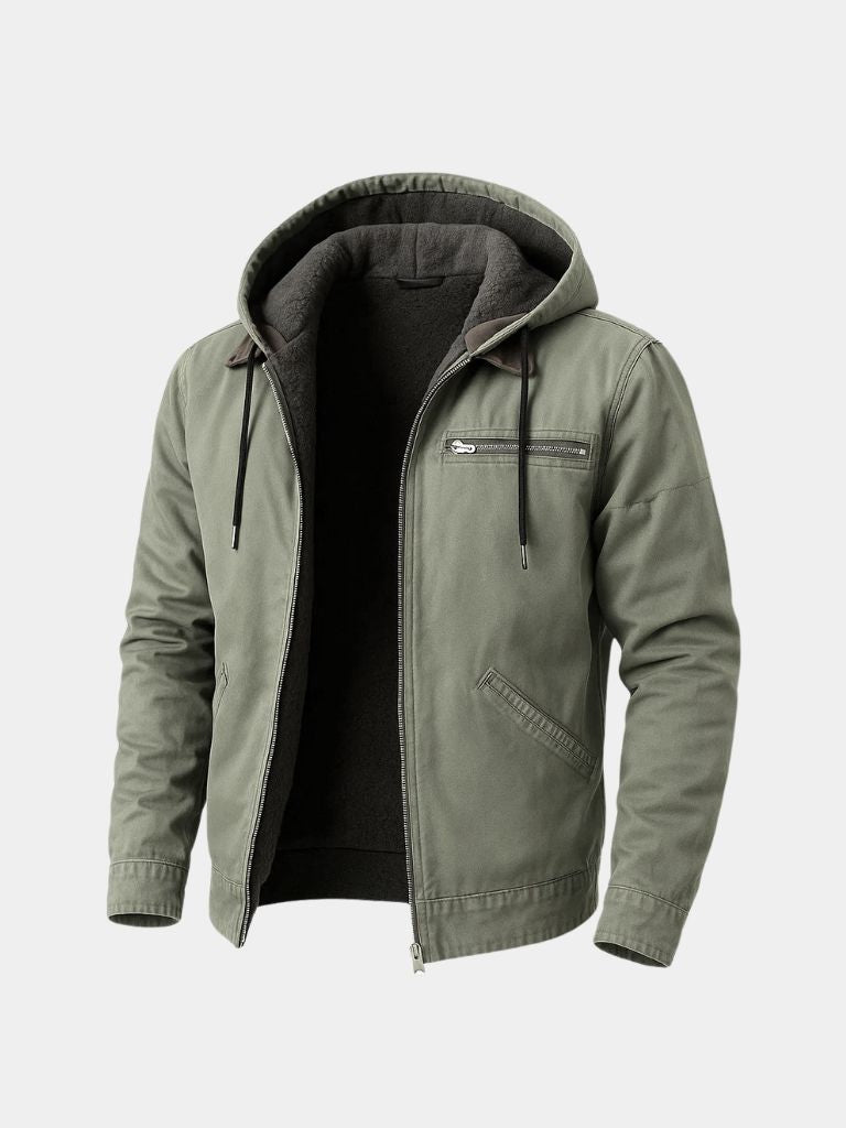 ZÉPHYRIN | Veste à capuche en coton technique — utility essentielle