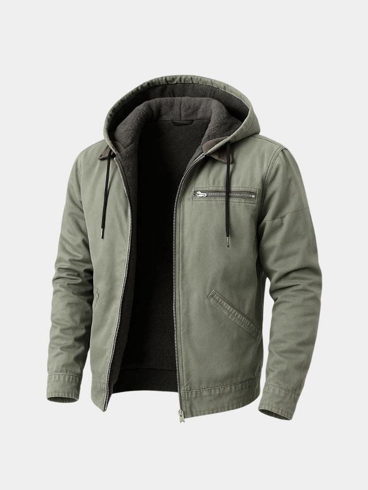 ZÉPHYRIN | Veste à capuche en coton technique — utility essentielle