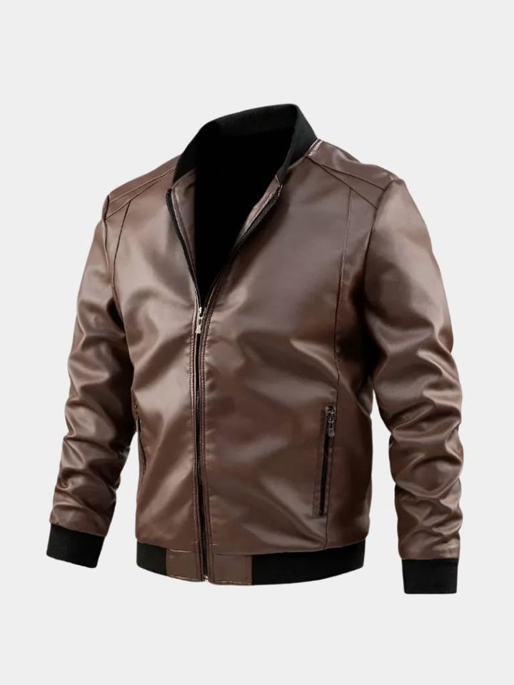 Essential leather jacket
