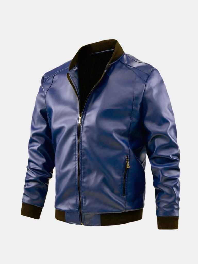 HECTOR | Blouson en cuir véritable — coupe ajustée et finition vieillie