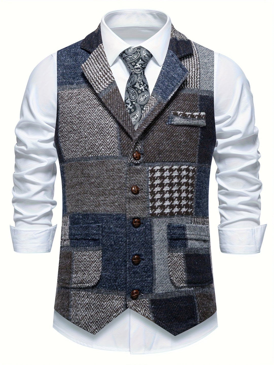 GILET FORMEL EN TWEED POUR HOMMES