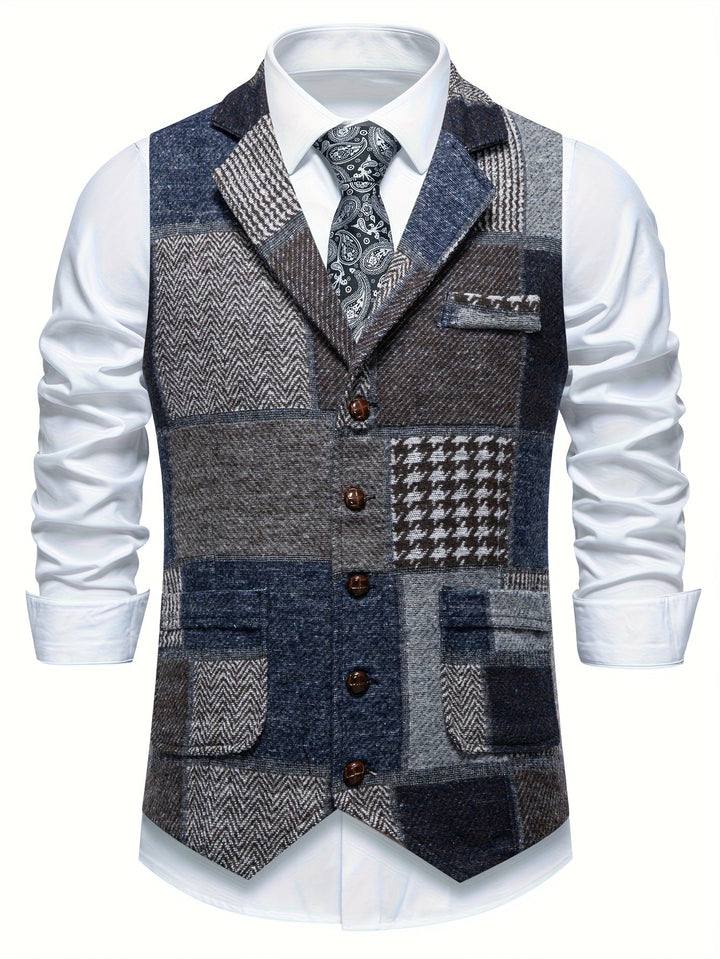 GILET FORMEL EN TWEED POUR HOMMES