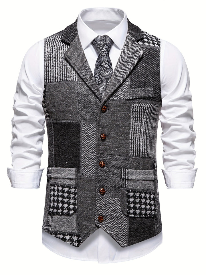 GILET FORMEL EN TWEED POUR HOMMES