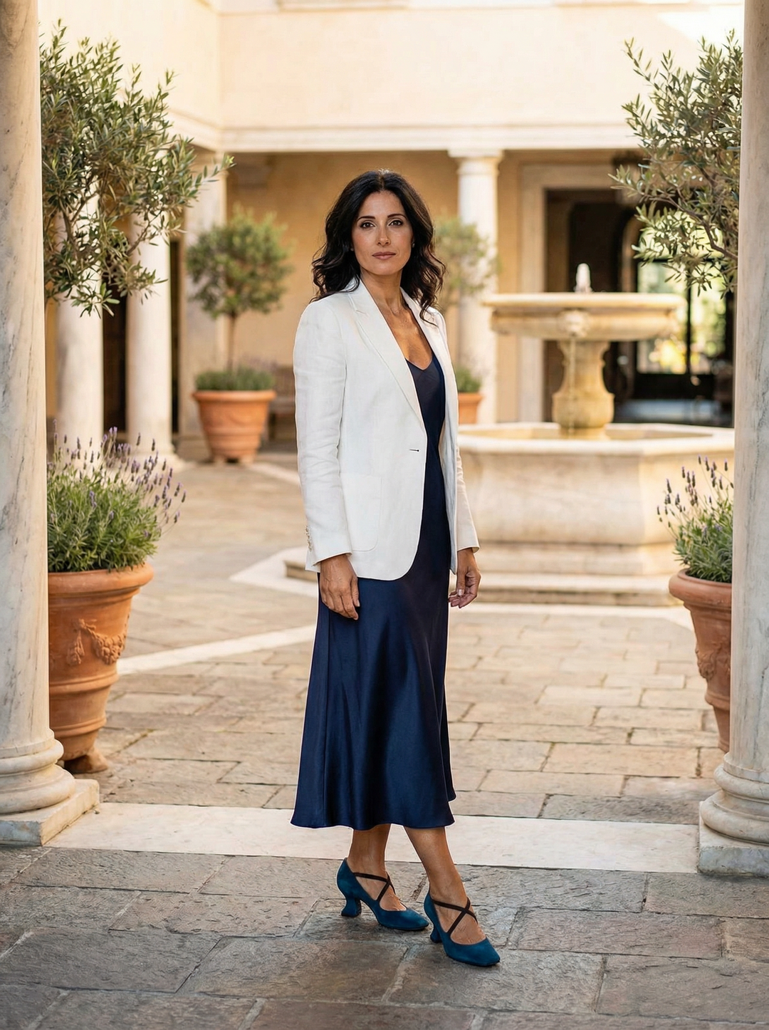 Caroline | Talons en velours à brides croisées et bout arrondi