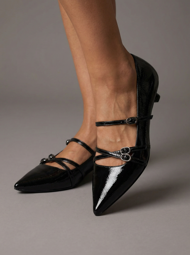 Juliette | Talons en cuir verni à brides