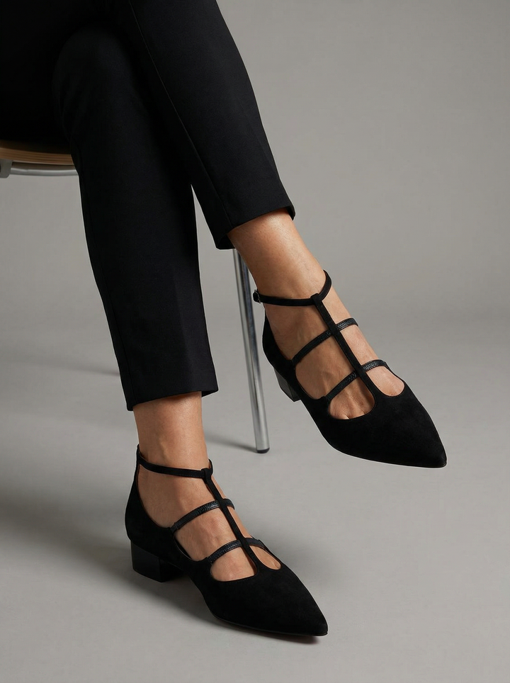 Chloé | Talons en cuir velours à brides fines