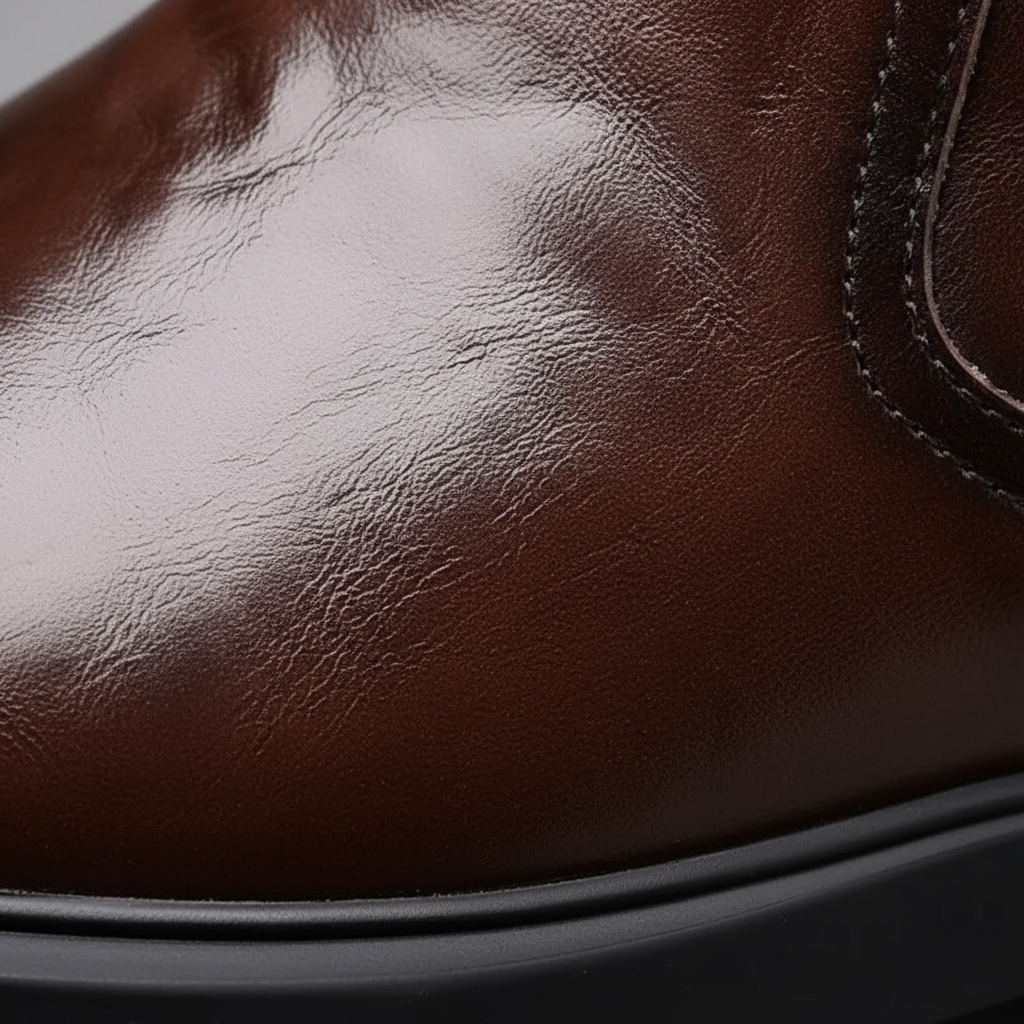 BOTTES EN CUIR À ZIP POUR HOMME