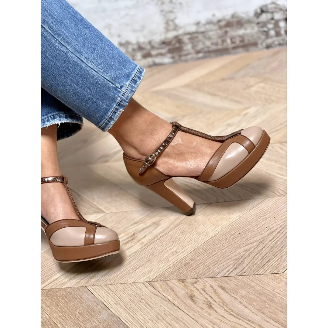 Claudine | Talons à plateforme en cuir