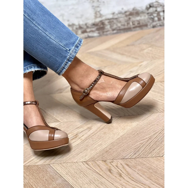 Claudine | Talons à plateforme en cuir