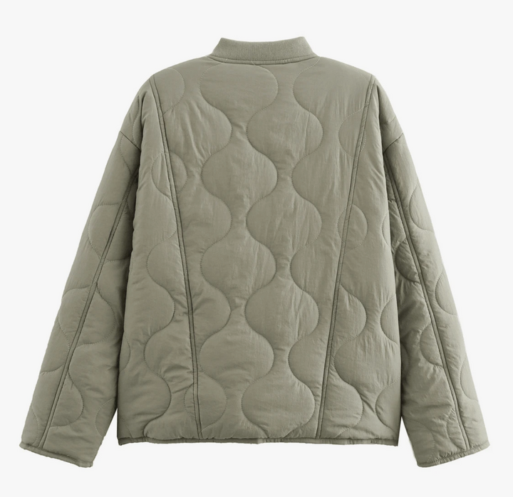 Camille Cannes | Veste matelassée chaude avec détail léopard