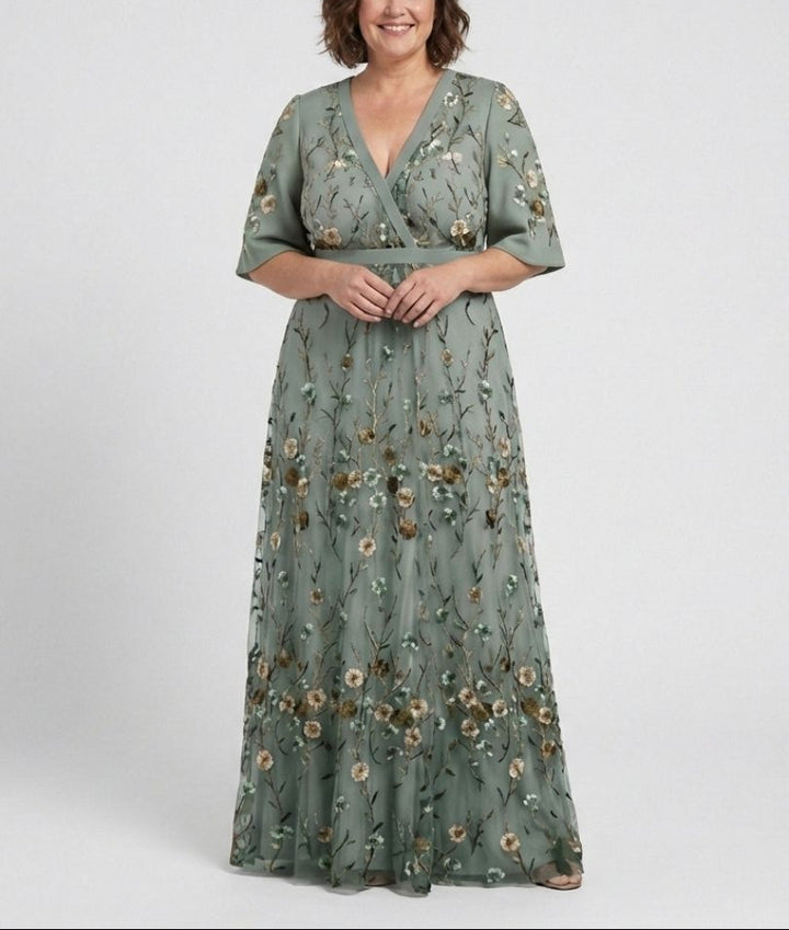 Clémence | Robe longue brodée élégante